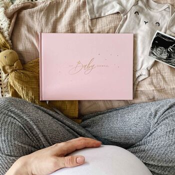 Baby Memory Book Blush With Gold Foiling, 5 of 12