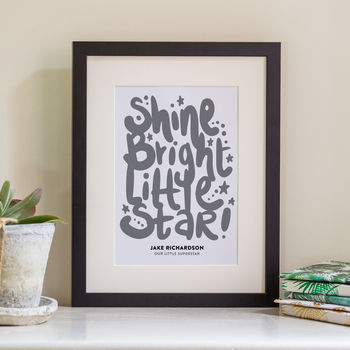 Shine Bright Childrens Personalised Print, 3 of 8