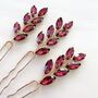 Wine Red Hair Pins, thumbnail 1 of 5