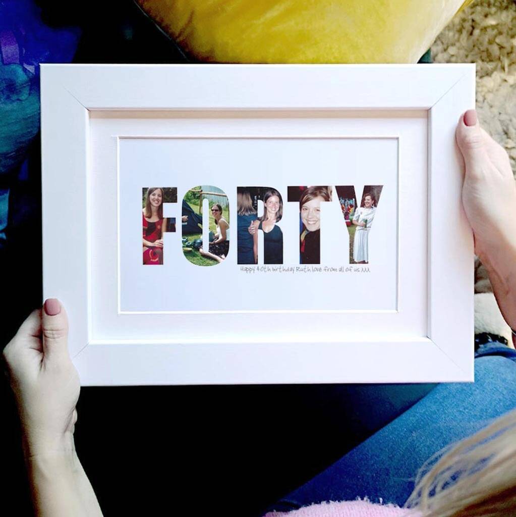 Personalised 40th Forty Birthday Photo Gift, 1 of 9