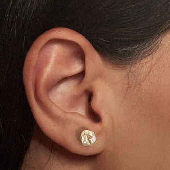 Friendship Knot Sterling Silver Earrings, 3 of 12