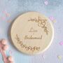 Personalised Floral Bridesmaid Mirror, Thank You Gift, thumbnail 1 of 4