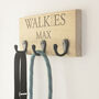 Personalised Walkie's Oak Dog Lead Hooks, thumbnail 1 of 5