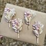 Pastel Pink And White Dried Flower Buttonhole, thumbnail 1 of 2