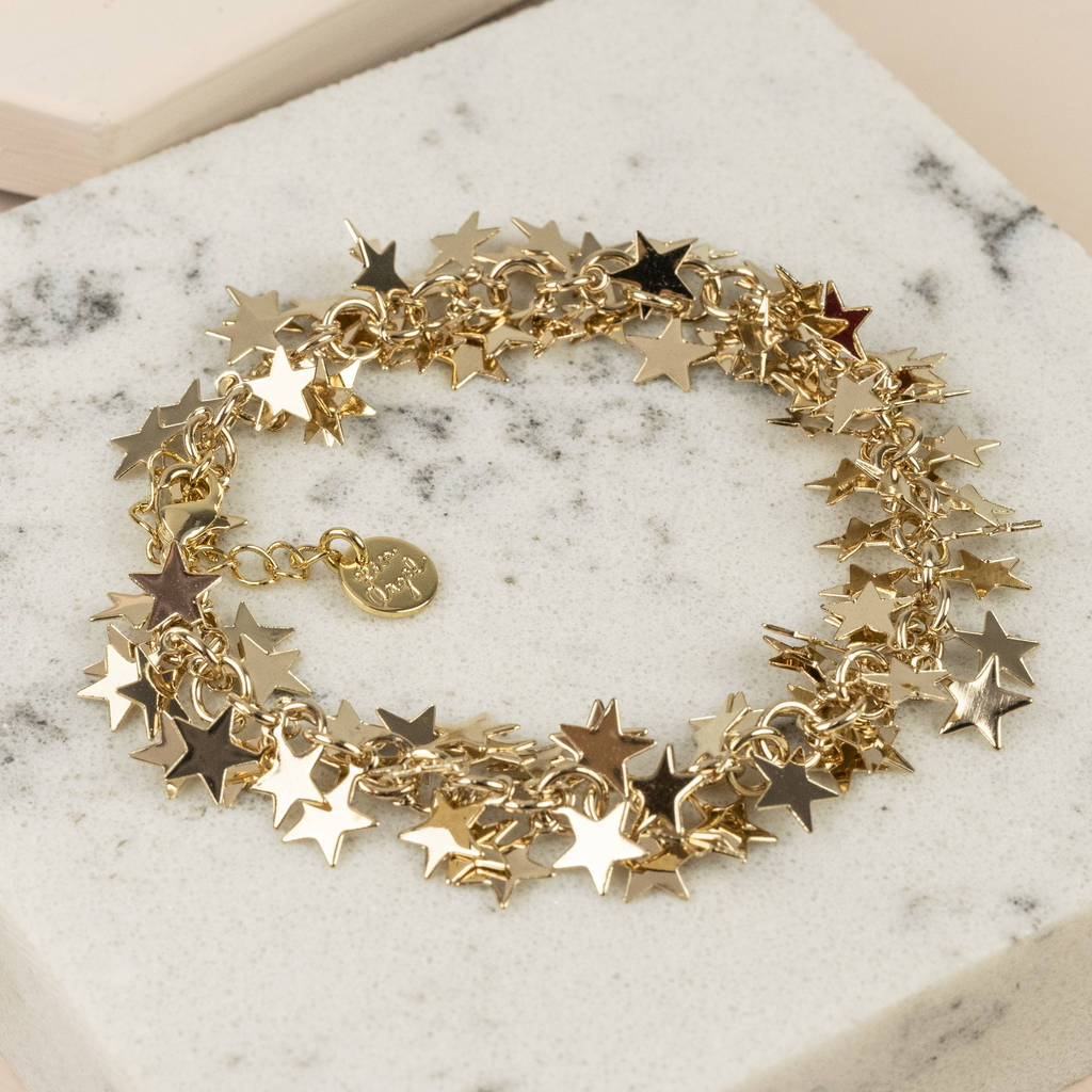 cluster star charm bracelet by lisa angel