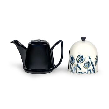 Stoneware Teapot With Ceramic Tulip Design Cover 1000ml, 3 of 10