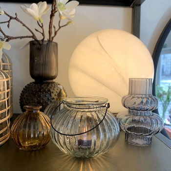 Ribbed Glass Hanging Lantern, 6 of 7