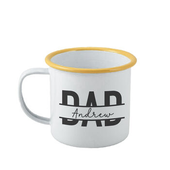 Personalised Dad Monogram Enamel Mug, 4 of 6
