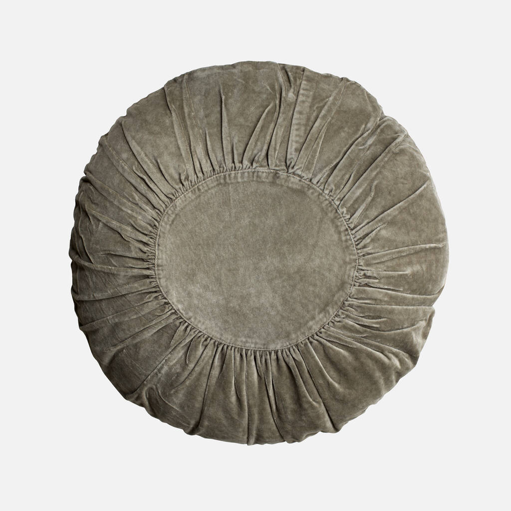Round Velvet Cushion By Home Address