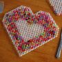 Love Heart Beaded Placemat And Coaster Set, thumbnail 5 of 9