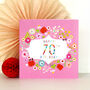 Floral 70th Birthday Card, thumbnail 1 of 5