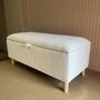 Storage Ottoman Foostool In Bouclé Soft Fabric, thumbnail 3 of 5