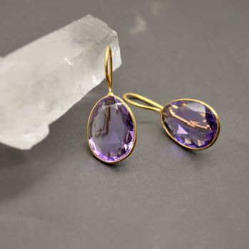 Amethyst Silver Earrings, 6 of 12