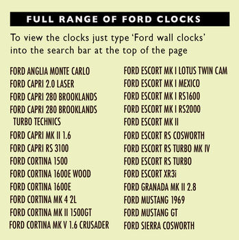 Personalised Ford Escort Rs Turbo Speedo Wall Clock, 2 of 5