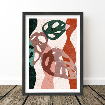 Terrazzo Abstract Large Leaf Print, 5 of 8