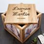 Personalised Couple's Heart Oak Photo Keepsake Box, thumbnail 1 of 6