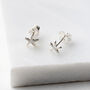 Tiny Sterling Silver Starfish Stud Earrings, thumbnail 4 of 5