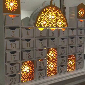 Ramadan Mosque Calendar And Pink Chocolates 30pk, 6 of 8