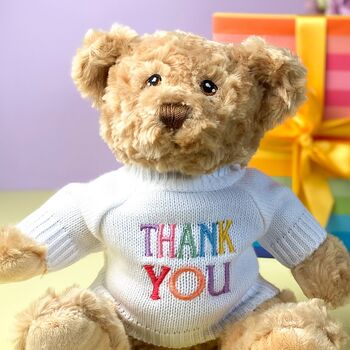 Keeleco Recycled Dougie Gift Bear 'Thankyou', 2 of 4