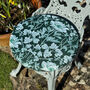 Circular Garden Outdoor Seat Pads Summer Green And White, thumbnail 3 of 4