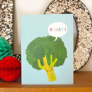 Mini Broccoli Greetings Card, 4 of 4