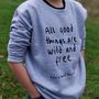 All Good Things Are Wild And Free Kids Jumper, thumbnail 1 of 3