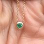 Emerald Solitaire On The Chain Neckace, thumbnail 3 of 6