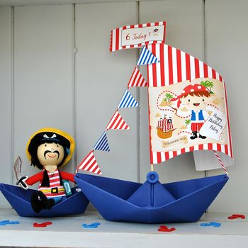 Personalised Pirate Birthday Sail Boat Card, 4 of 9