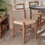 Lyon Wood And Wicker Dining Chair, thumbnail 1 of 4