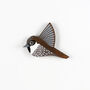 Handmade Flying House Sparrow Wall Hanging, thumbnail 3 of 6