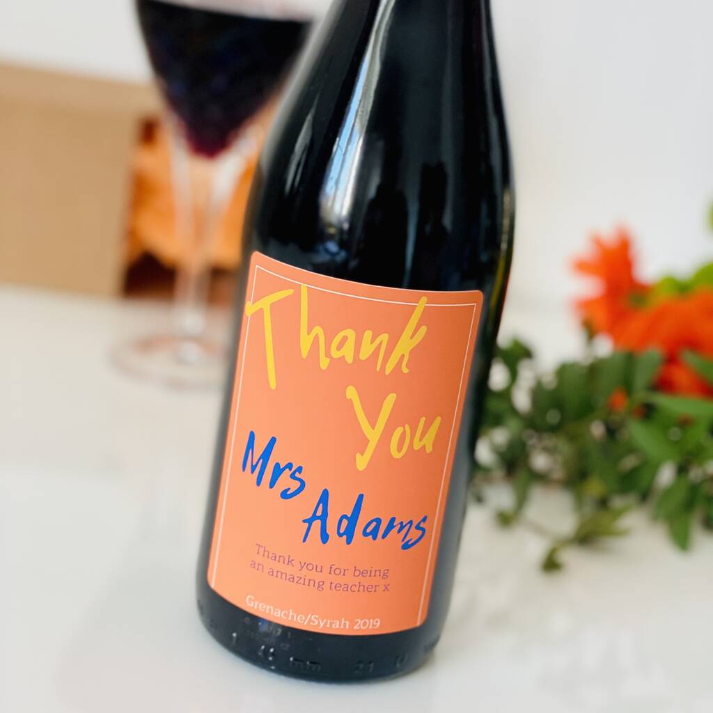 Personalised Thank You Wine Bottle, 1 of 8
