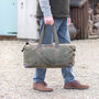 Personalised Waxed Holdall With Shoulder Strap, thumbnail 1 of 4