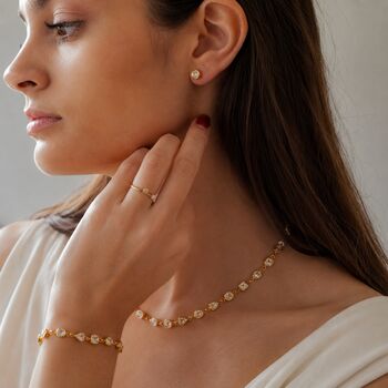 Multishape Bezel Tennis Bracelet In 16k Gold, 2 of 6