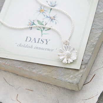Daisy Solid Silver Necklace, 6 of 9