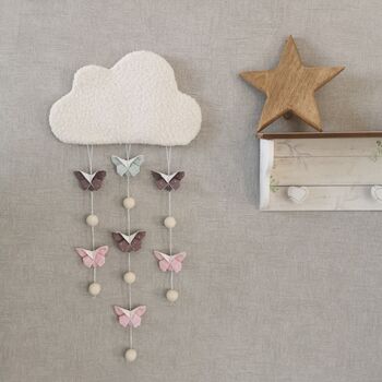 Baby Mobile, Boucle Baby Nursery Wall Cloud, Butterfly, 4 of 9