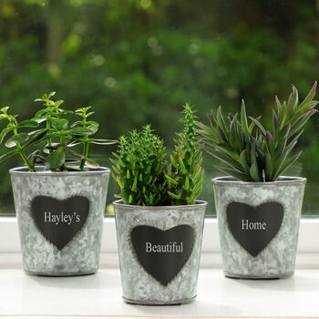 Set Of Three Personalised Herb Planters, 8 of 11
