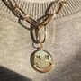 You're Smiling Again Fun Smiley Chunky Chain Necklace, thumbnail 2 of 4