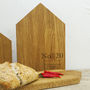 New Home Personalised Oak Chopping Board, thumbnail 5 of 6