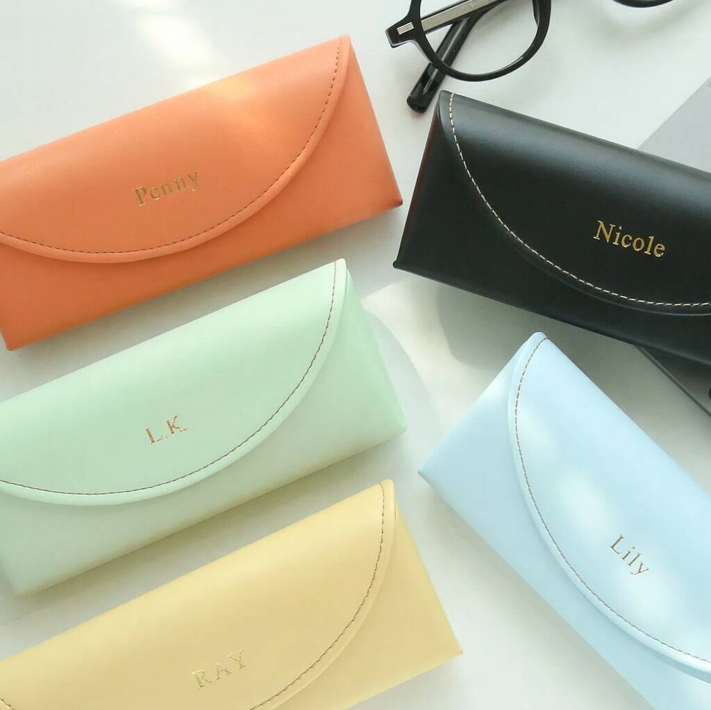 Personalised Embossed Faux Leather Glasses Case Sunglasses, 1 of 6