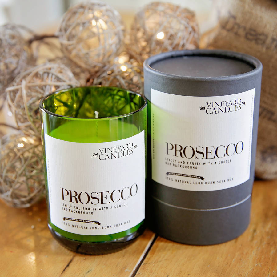 luxury prosecco candle by spotted