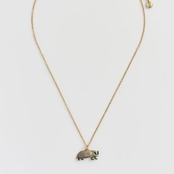 Cosy Badger Charm Necklace, 4 of 8