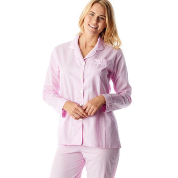 Pretty Pink Gingham Cotton Ladies Pyjamas, 3 of 3