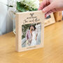 Personalised We Tied The Knot Wedding Gift Photo Block, thumbnail 2 of 3