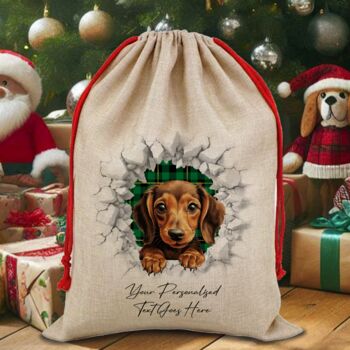 Personalised Christmas Dachshund Break Through, 6 of 10