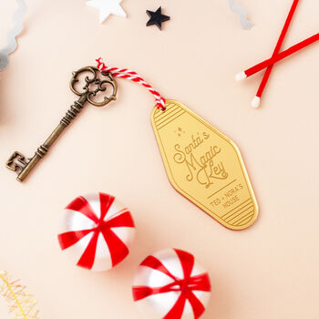 Personalised Gold Santa's Magic Key, 2 of 2