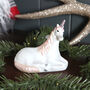 Glass Unicorn Christmas Tree Bauble, thumbnail 1 of 3