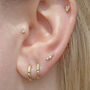 10k Solid Gold Tiny Diamond Labret Stud, thumbnail 2 of 6