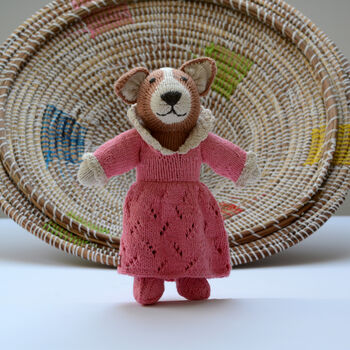 Hand Knitted Animal Soft Toys In Shakespearean Dress, 3 of 4
