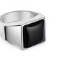 Black Onyx Square Signet Ring 925 Solid Silver, thumbnail 2 of 4