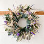 Preserved Foliage Wreath With Purple Flowers, thumbnail 5 of 5
